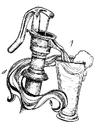 Beer Fountain Drawing