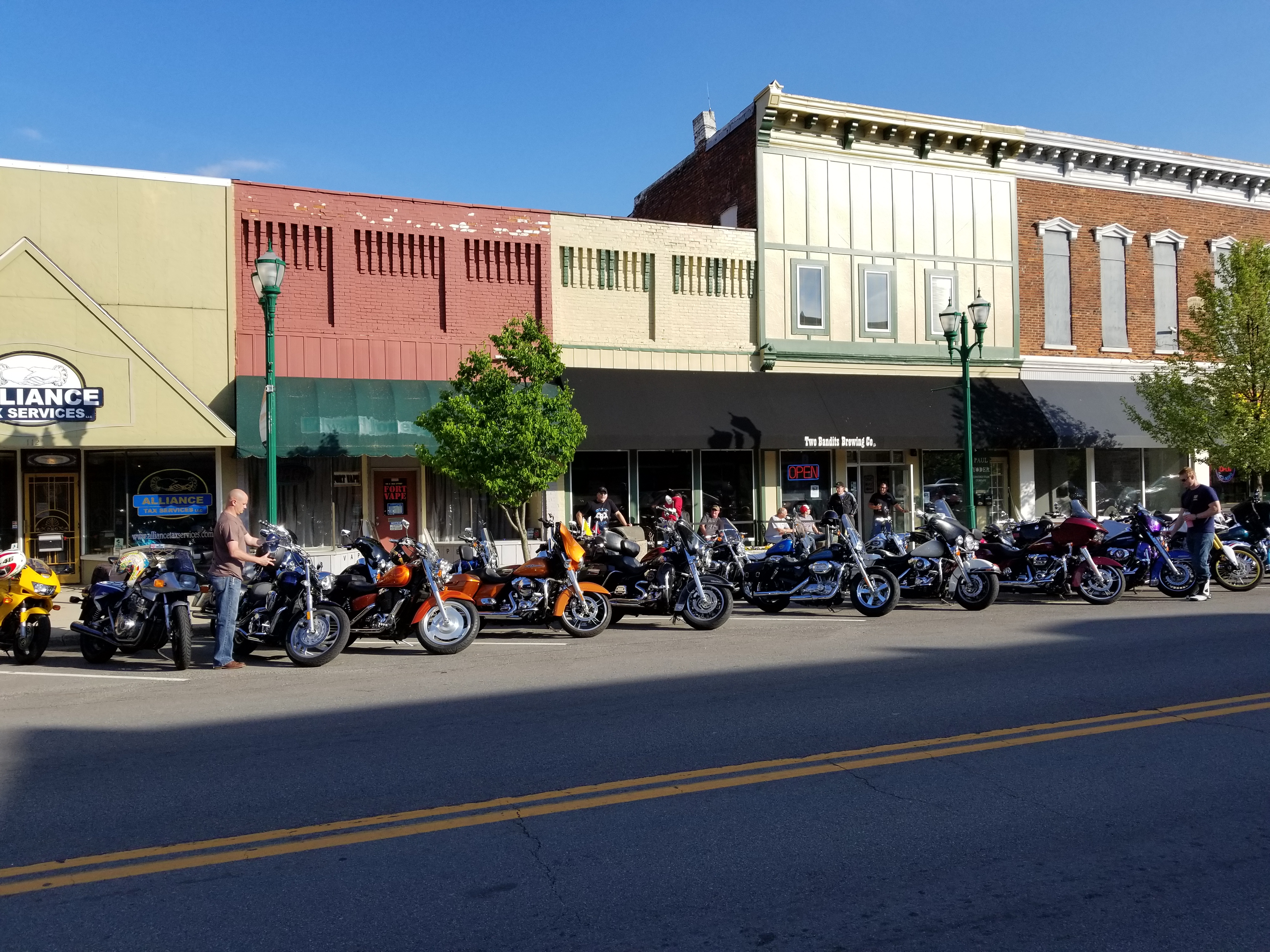 Bikes in front of Two Bandits